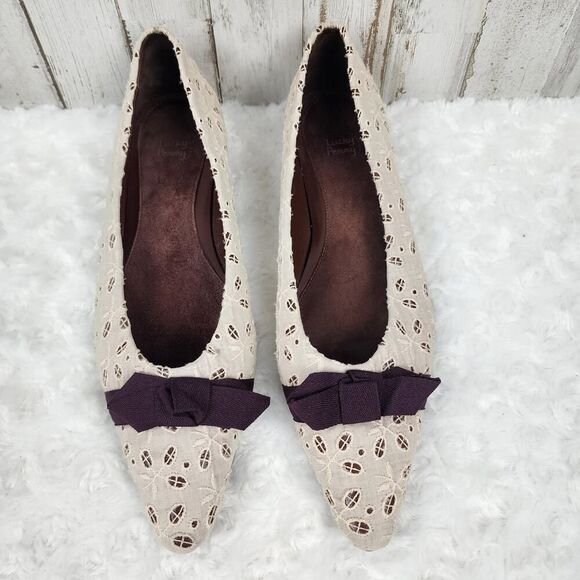 Lucky Penny Fabric Bow Flats Light Pink Purple Size 8.5 - Picture 9 of 11